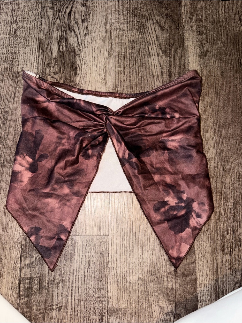 Women’s Brown Floral Swim Wrap Skirt